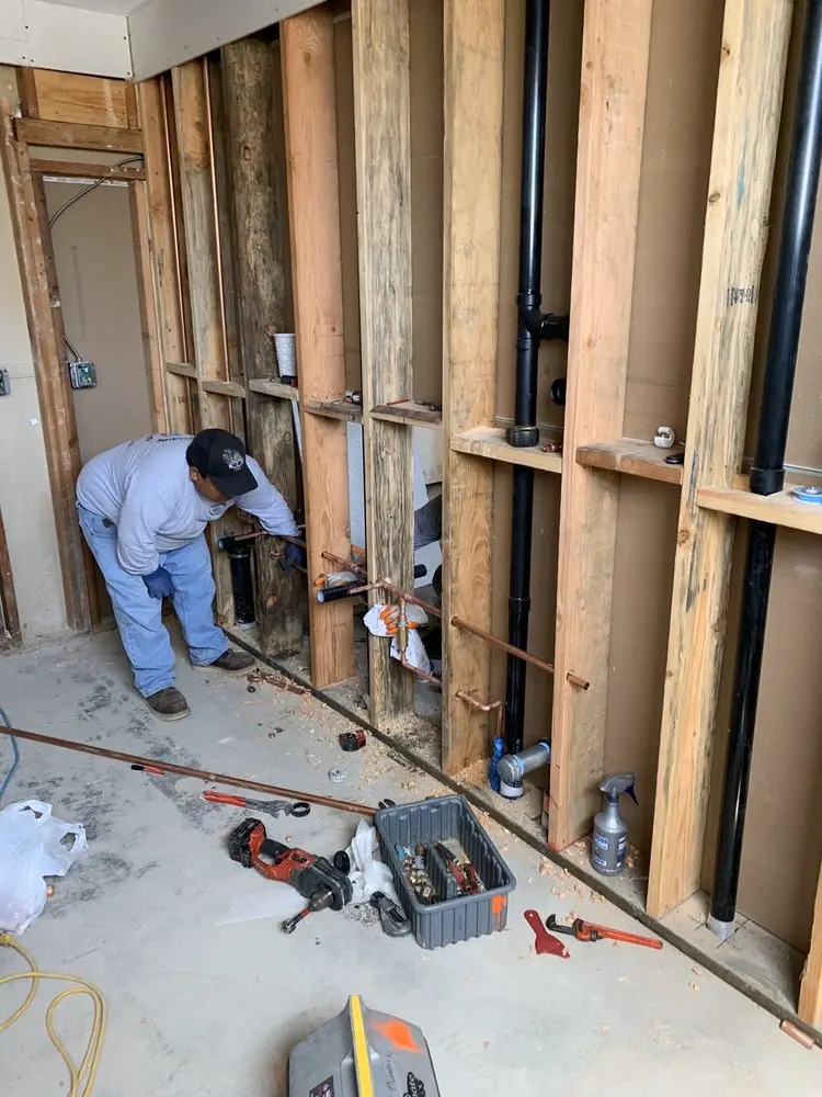 Commercial rough-in plumbing for Water Heater Replacement in Biedman